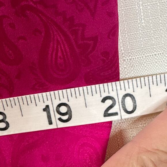 Vtg Silk ADRIANNA PAPEL Dress Plus 16 80s Glam Paisley Rhinestone Puff‎ Sleeve - Picture 13 of 13